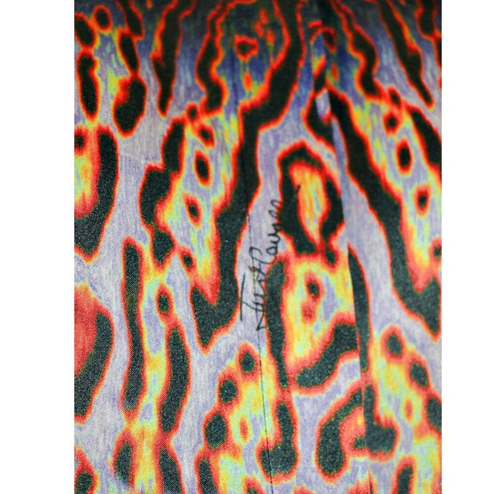 JUST CAVALLI LEOPARD PRINT SIGNED LOGO BUTTON UP TUNIC US XL-2XL / IT 46 $675 - Picture 3 of 15